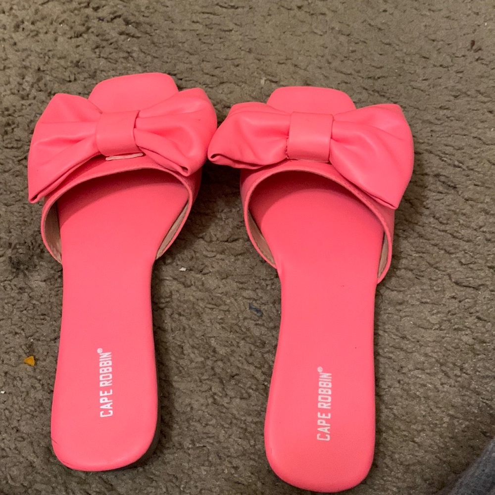 Pink Bow Flats Size 9